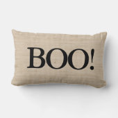 BOO on Burlapハロウィーン枕 ランバークッション (裏面)