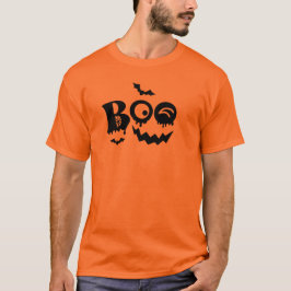 Boo Pumpkin Face Halloween T-Shirt Design Tシャツ