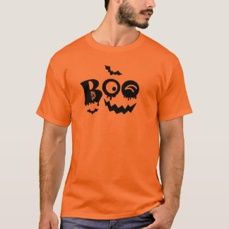 Boo Pumpkin Face Halloween T-Shirt Design Tシャツ