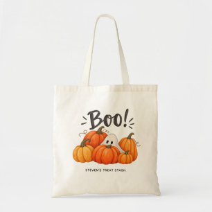 Boo Pumpkin Ghost キッズ ハロウィン トリック・オア・トリート トートバッグ