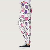 Boo Pumpkin Skull White Leggings  レギンス (左)