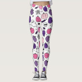 Boo Pumpkin Skull White Leggings  レギンス (正面)