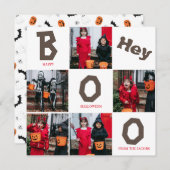 Boo Pumpkins不気味 Halloweenファミリー5写真 シーズンカード (正面/裏面)