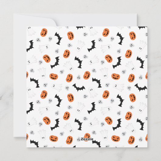 Boo Pumpkins不気味 Halloweenファミリー5写真 シーズンカード (裏面)