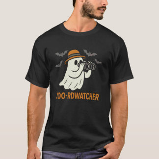 Boo-rdwatcher Funny Lazy Ghost Halloween Bird Cost Tシャツ