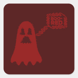 Boo-Red Sticker スクエアシール