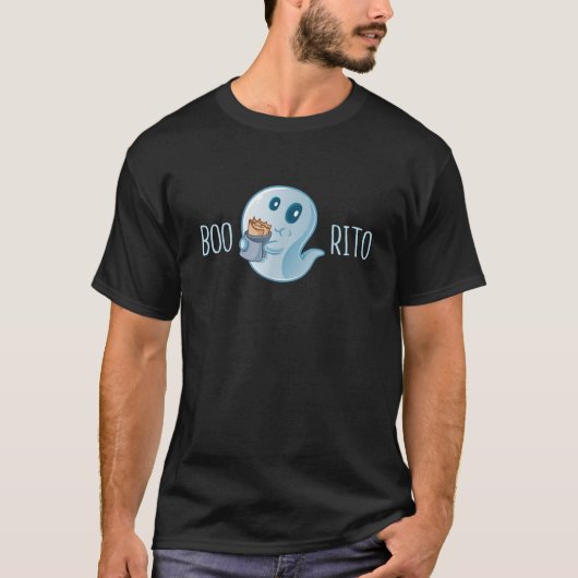 Boo Rito Funny Mexican Taco Burrito Ghost Hallowee Tシャツ (正面)