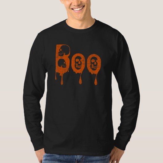 Boo Skulls Halloween Costume Tシャツ (正面)