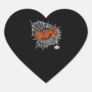 Boo Spider WebかわいいおもしろいSpider Webグラフィック ハートシール
