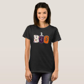 Boo Spiders Witch Hat Halloween Spider Ghost Witch Tシャツ (正面フル)