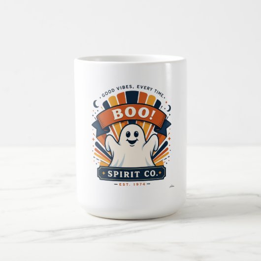 Boo Spirit Co. お化け ロングスリーブ コーヒーマグカップ (中央)