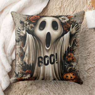 BOO-tanical Bloom: The Ghost Who Cried Autumn クッション