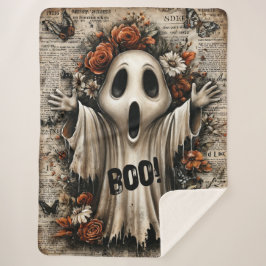 BOO-tanical Bloom: The Ghost Who Cried Autumn シェルパブランケット