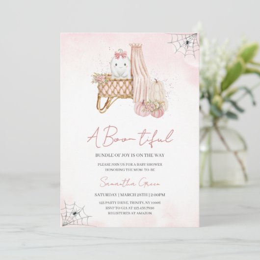 Boo-tiful Bundle of Joy Baby Shower 招待状 (スタンド正面)