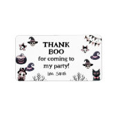 Boo-tiful Costume Party Halloween Invite ラベル (正面)