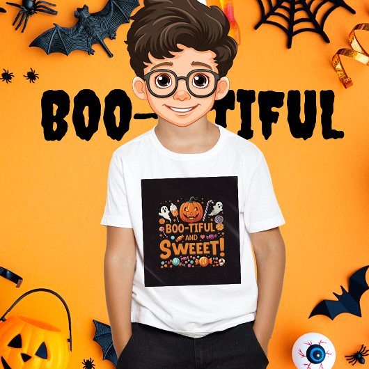 Boo-tiful Family | かわいいハロウィンの男の子用 Tシャツ