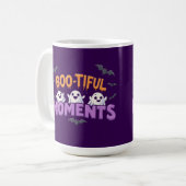 Boo-Tiful Moments Cute Halloween Ghosts and Bats コーヒーマグカップ (正面左)