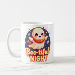 Boo-tiful Night Cute Halloween Ghost Mug コーヒーマグカップ