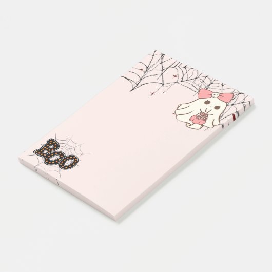 Boo-tiful Notes — Sweet & Spooky Ghost Notepad ポストイット (アングル)