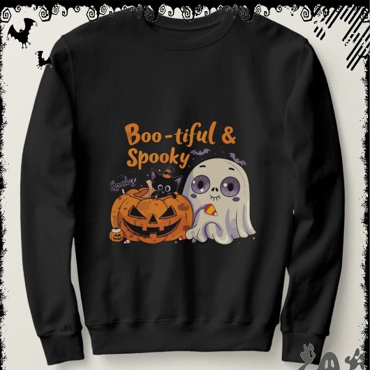 Boo-tiful & Spooky | ExDesigner | ハロウィン スウェットシャツ