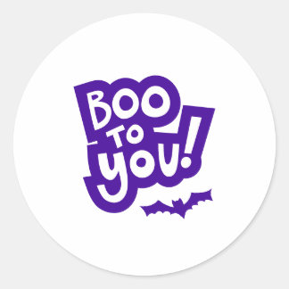 Boo To You Halloween Stickers ラウンドシール