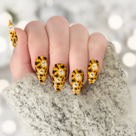 Boo Trick or Treat Halloween minx nail art ネイルアート