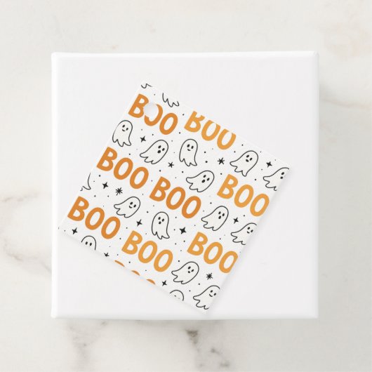 BOO Typography Playful White Ghosts Halloween  フェイバータグ (インサイチュ)
