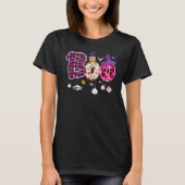 Boo With Spiders And Witch Hat Halloween 1 Tシャツ (正面)