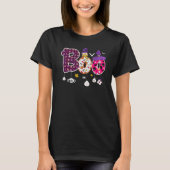 Boo With Spiders And Witch Hat Halloween Tシャツ (正面)