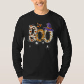 Boo With Spiders Witch Hat Halloween Costume Party Tシャツ (正面)