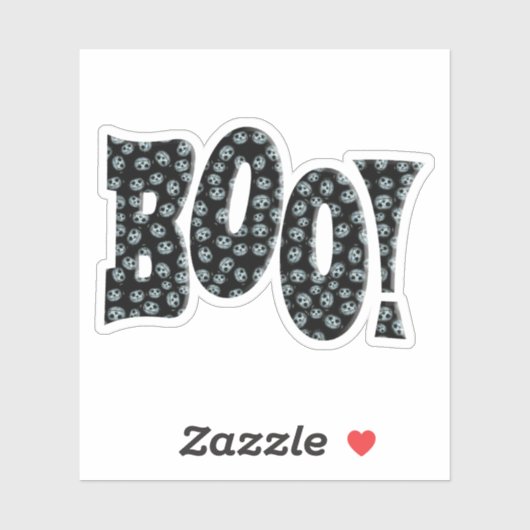 BOO! With White Pumpkin Halloween シール (シート)