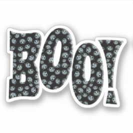 BOO! With White Pumpkin Halloween シール