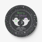 Boo-yまたはGhoulの性別が明らかになる ペーパープレート (正面)