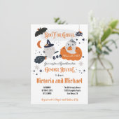 Boo YまたはGhoulハロウィンジェンダーが赤ちゃんシャワーを明らかにする 招待状 (スタンド正面)