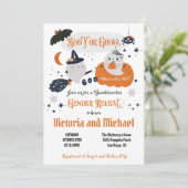 Boo YまたはGhoulハロウィンジェンダーが赤ちゃんシャワーを明らかにする 招待状 (スタンド正面)