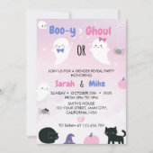 Boo YまたはGhoul Halloween Gender Reveal 招待状 (正面)