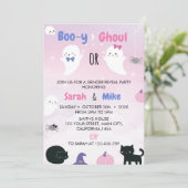 Boo YまたはGhoul Halloween Gender Reveal 招待状 (スタンド正面)