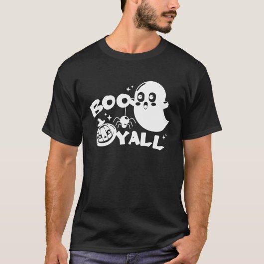 Boo Y all  Halloween Ghost Costume Tシャツ (正面)