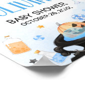 Boo-y Halloween Baby Shower Welcome ポスター (角)