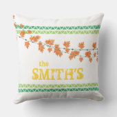 BOO Y'ALL紅葉ファミリ名カラフルおもしろい クッション (裏面)