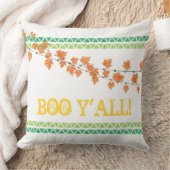 BOO Y'ALL紅葉ファミリ名カラフルおもしろい クッション (ブランケット)