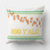 BOO Y'ALL紅葉ファミリ名カラフルおもしろい クッション (正面)