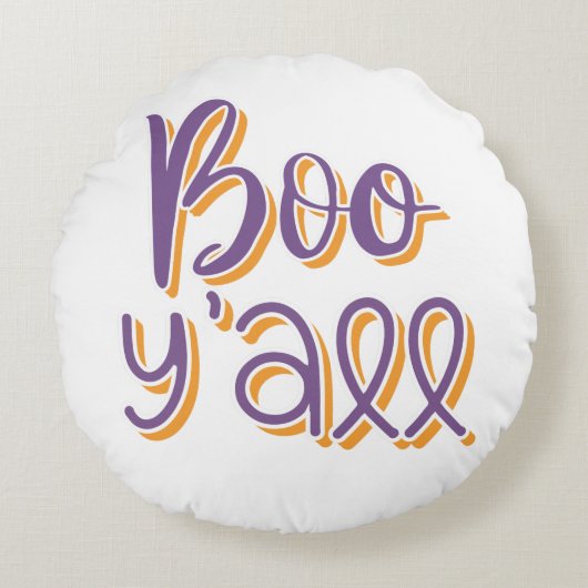 Boo Y'all ラウンドクッション (正面)