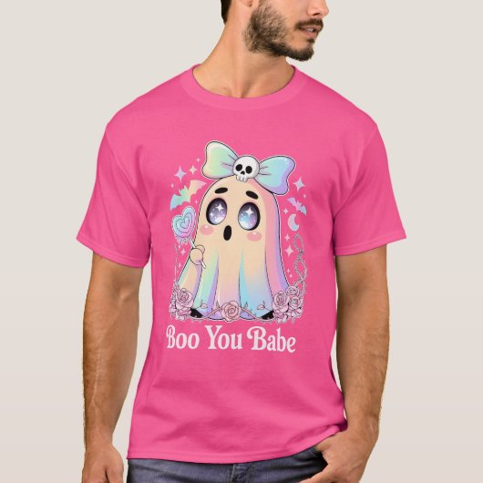 Boo You Babe – Pastel Goth Geest Tシャツ (正面)