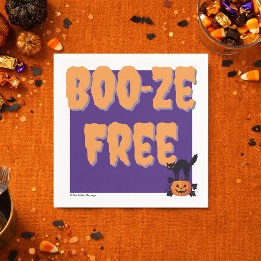 Boo‑ze Free | ハロウィンのお酒なしパーティー スタンダードカクテルナプキン
