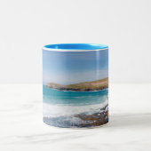 Boobys湾のビーチ|England ツートーンマグカップ (中央)