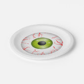 Boodshotの眼球のハローウィンパーティの紙皿- 7" ペーパープレート (アングル)