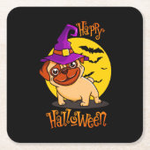 BooF – 魔性ブルドッグのブルーノフランスの スクエアペーパーコースター (正面)