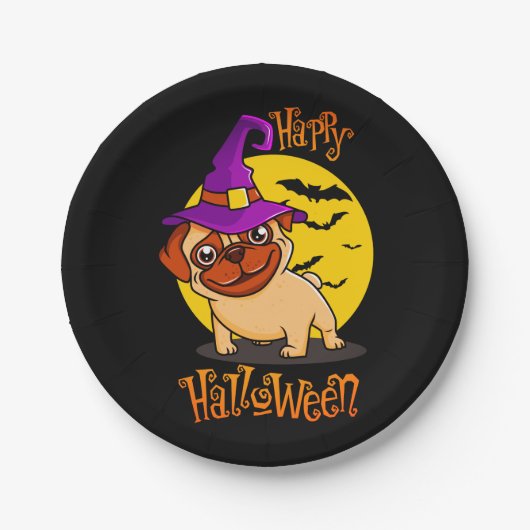 BooF – 魔性ブルドッグのブルーノフランスの ペーパープレート (正面)