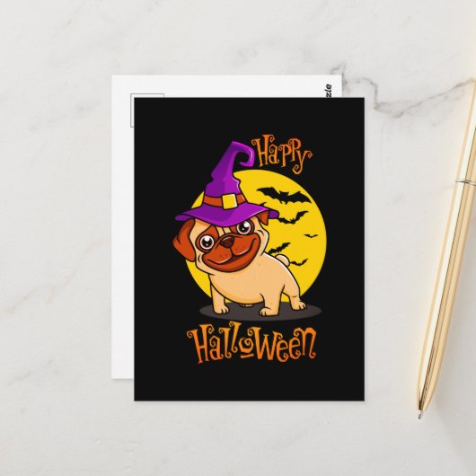 BooF – 魔性ブルドッグのブルーノフランスの ポストカード (正面/裏面インサイチュ)